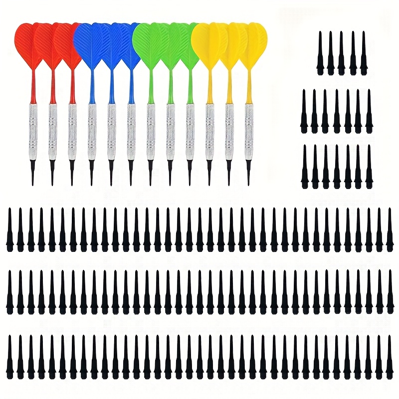 E-shop Sichere Darts 12 Stück 14g Dart-Sets mit weichen Kunststoffspitzen vernickeltem Eisen-schaft