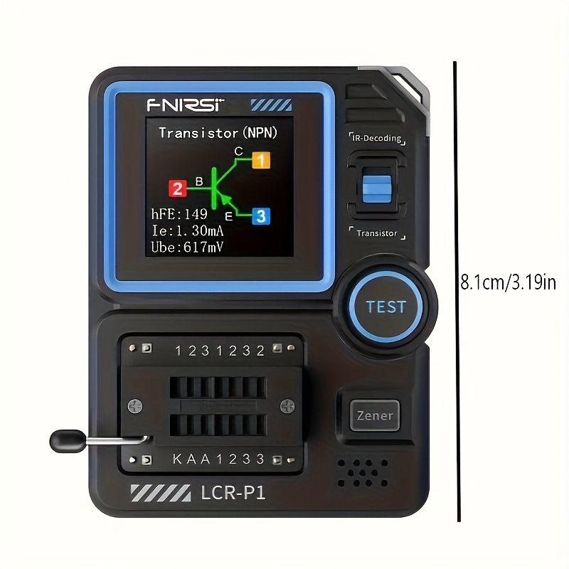 lcr p1 transistor tester multifunctional electronic component tester for capacitors and resistors smd electronic component tester diode and   diode   induction battery tester Product details 1