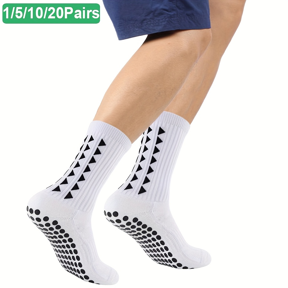 

1/5/10 Pairs Of Sports Socks For Men And Women, Featuring Towel Bottom Grip, Suitable For Football, Basketball, Skateboarding, Rugby, And Other Athletic Activities.