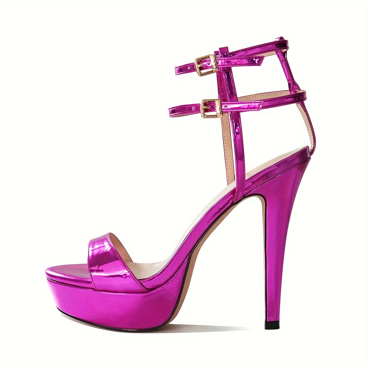 women s platform ankle strap high heels open toe fashion Temu United Kingdom