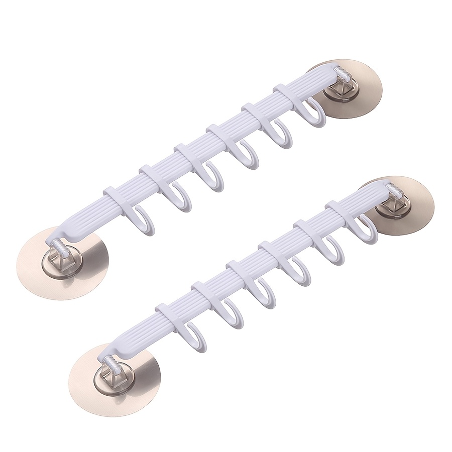 TEMU 1/2 pièces, Crochets à Ventouse, Crochets pour Peignoir et Serviette, Équipés de 6 Crochets, Convient pour Porte-Serviettes dans les de Bain,