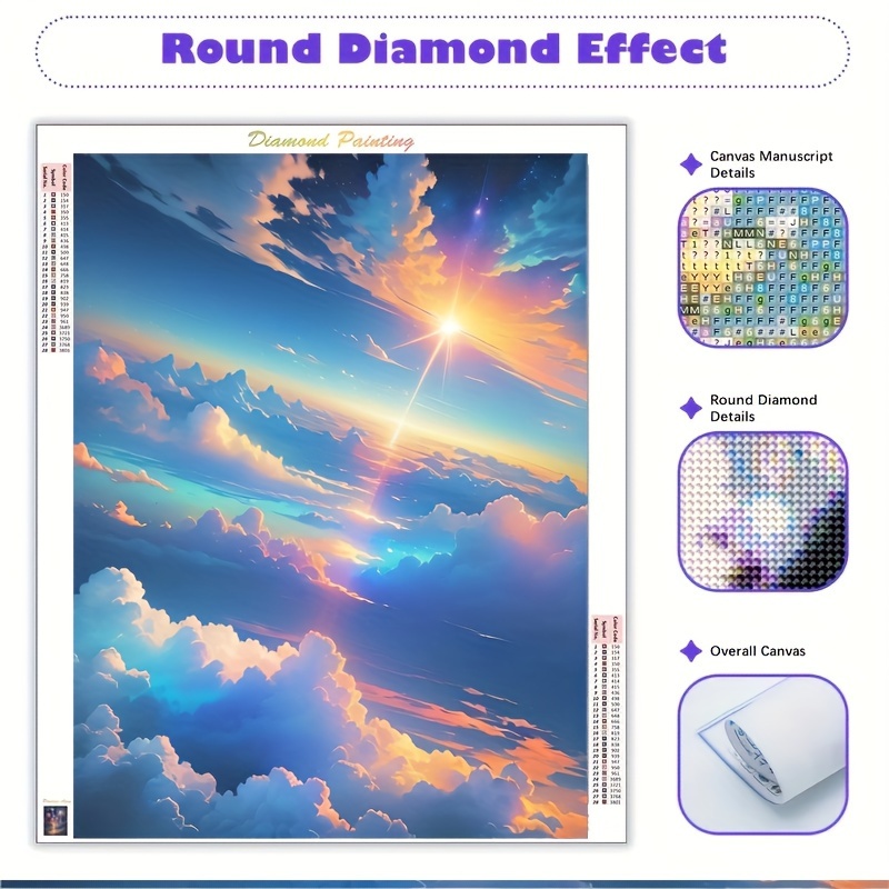 

Diamond Painting Art: Sunset On Clouds Collection 2024 Full Diamond Painting Mosaic 5d Diy Embroidery Kit Diamond Painting Art Home Decoration