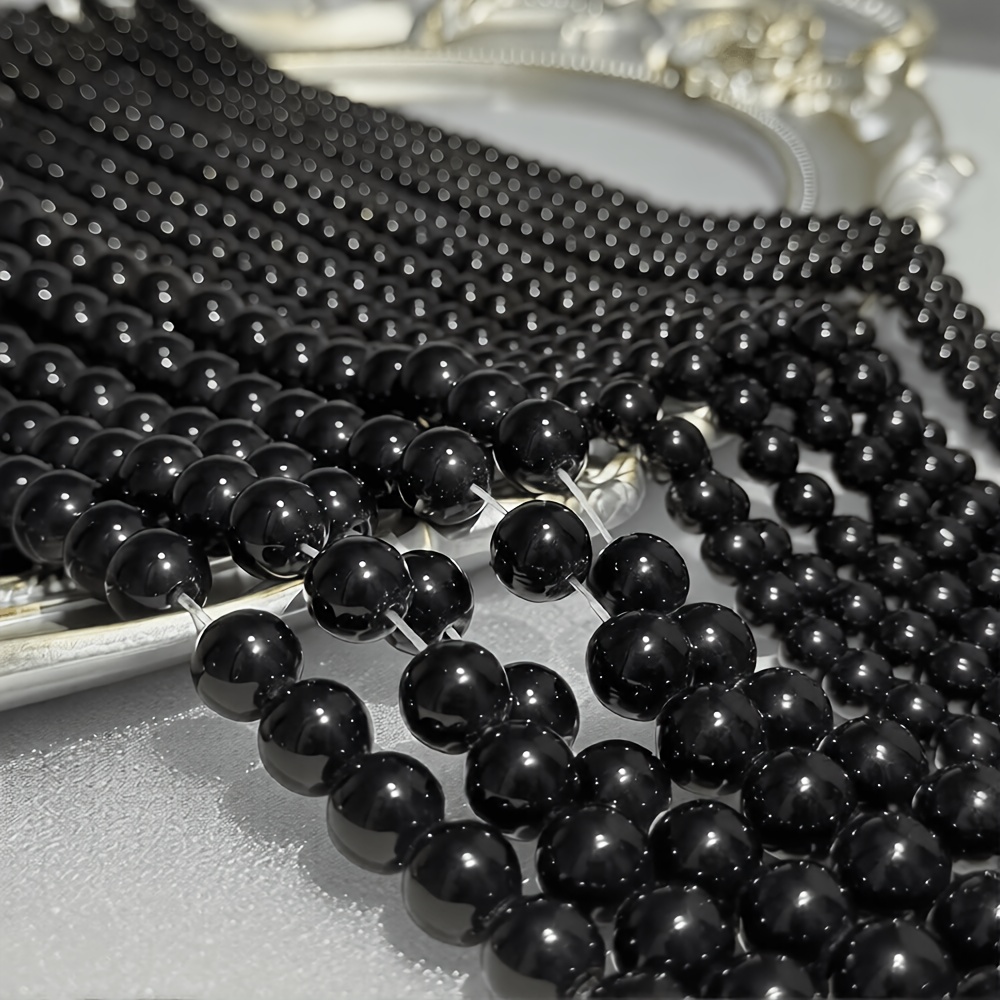 TEMU Perline di Naturale per Creazione di Gioielli - Perline Liscie per Braccialetti, Collane, Orecchini - Regalo per le Feste (4/6/8/10Mm), Regali a