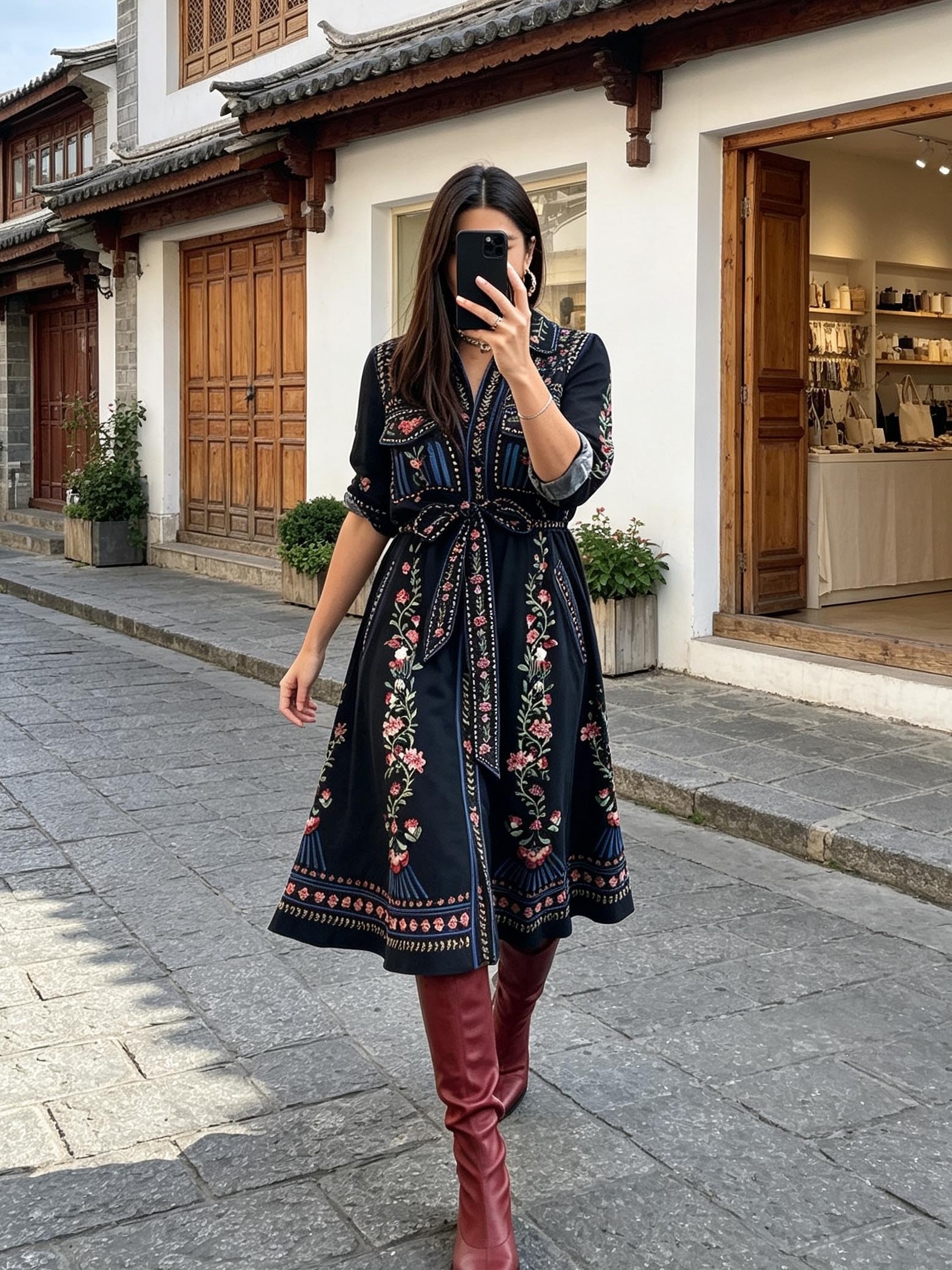 brown embroidered rose dress temu sold on United States long formal evening dress colour:Pool Orange Backless Mini Dress