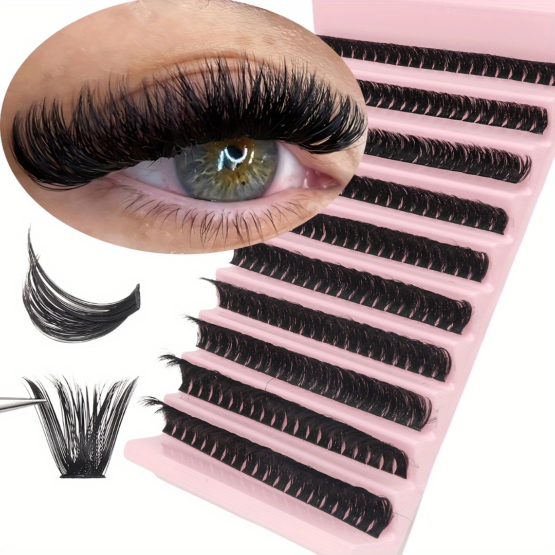 

150 Pieces Individual Cluster Lashes Set, 80p Dramatic 40p Elegant 30p Natural Look, Diy Home Lash Extensions, 10-16 Mm Length, C/cc/d Variety, Fluffy Volume, Reusable Eyelash Clusters