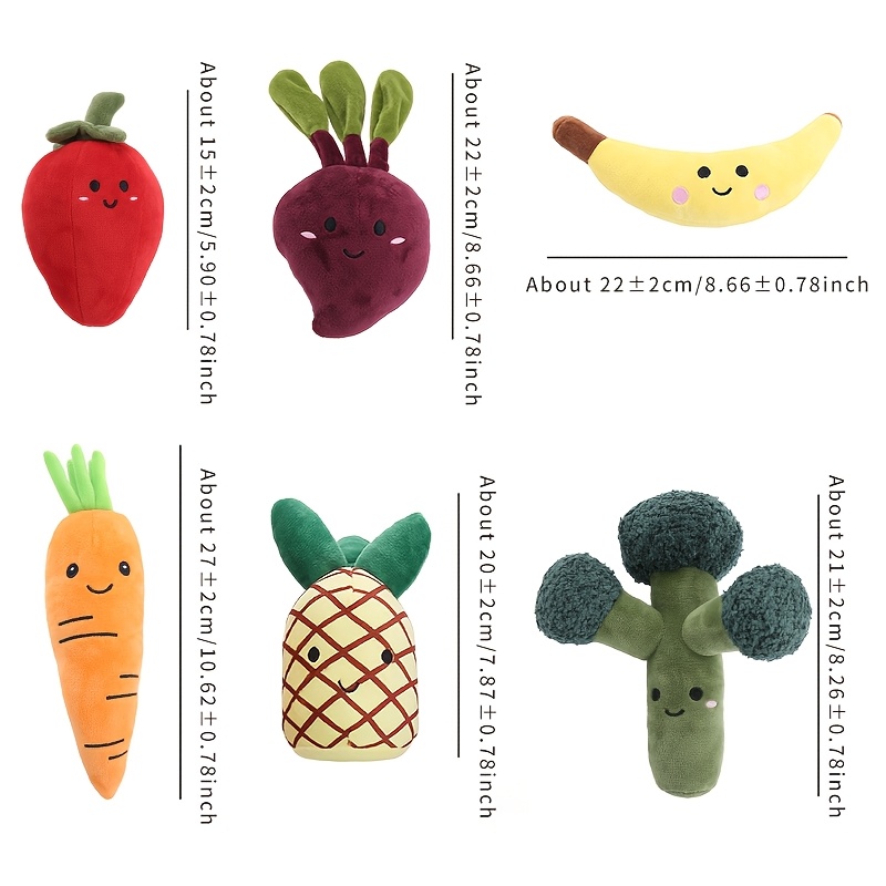 Magical Pet Dog Toys, Set Of 6, Plush Toys In , Includes A Bb Sound Feature, Suitable For Small To Medium-sized Dogs, A Gift For Your Furry, Without Battery