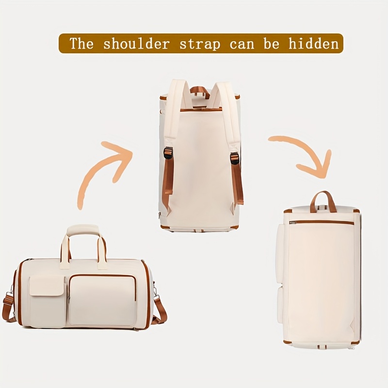 Moqueta de Nylon para Mujer, Bolso Multifuncional con Compartimento Separado Seco/Húmedo y Diseño de Zona para Zapatos, Mochila de Viaje con Muchas Bolsillos Ideal para Negocios y Viajes