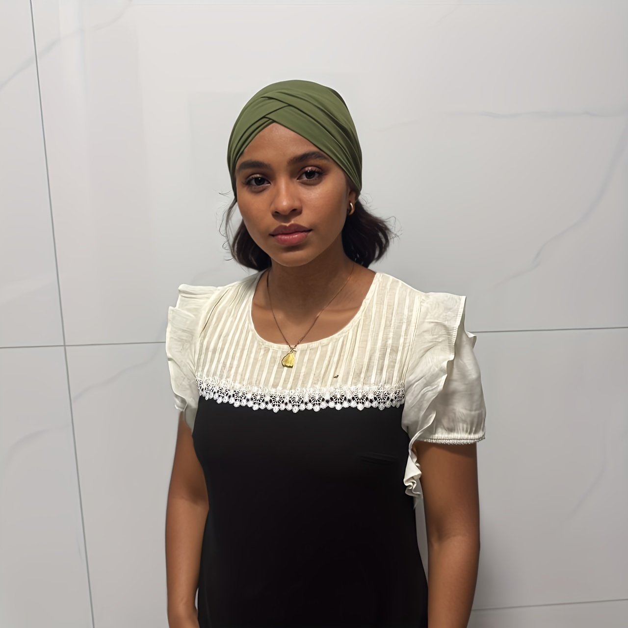 Women's Adjustable Double-Layer Head Wrap Scarf, Comfortable & Versatile