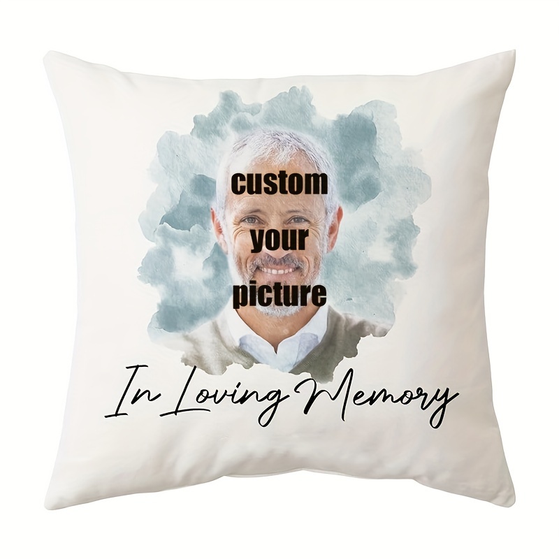 

1pc Someone In Heaven Memorial Photo Personalized Remembering The Lostsuper soft short plush throw pillow loss 18x18 inch (no pillow core)