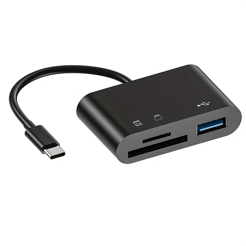 * 6-in-1 USB-C & USB 3.0 SD Card Reader - * Plug & Play for iOS * Windows * Laptops & Phones, Compact Portable Design with USB-C to USB 3.0 Adapter