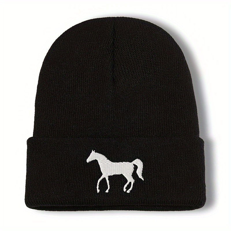 TEMU A Unisex Spur-embroidered Hat, Warm And Windproof, A Stylish Brimless Beanie For Men And Women, Soft And Comfortable, Suitable For The Cold