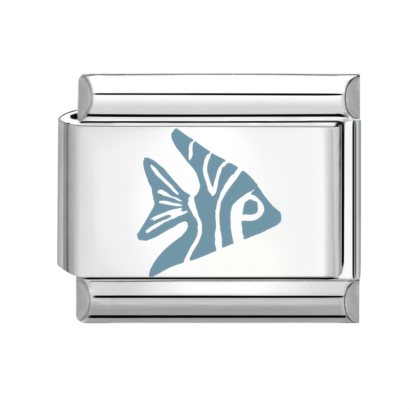 Exquisite Blue Pattern Embossed Ocean Elements Ring