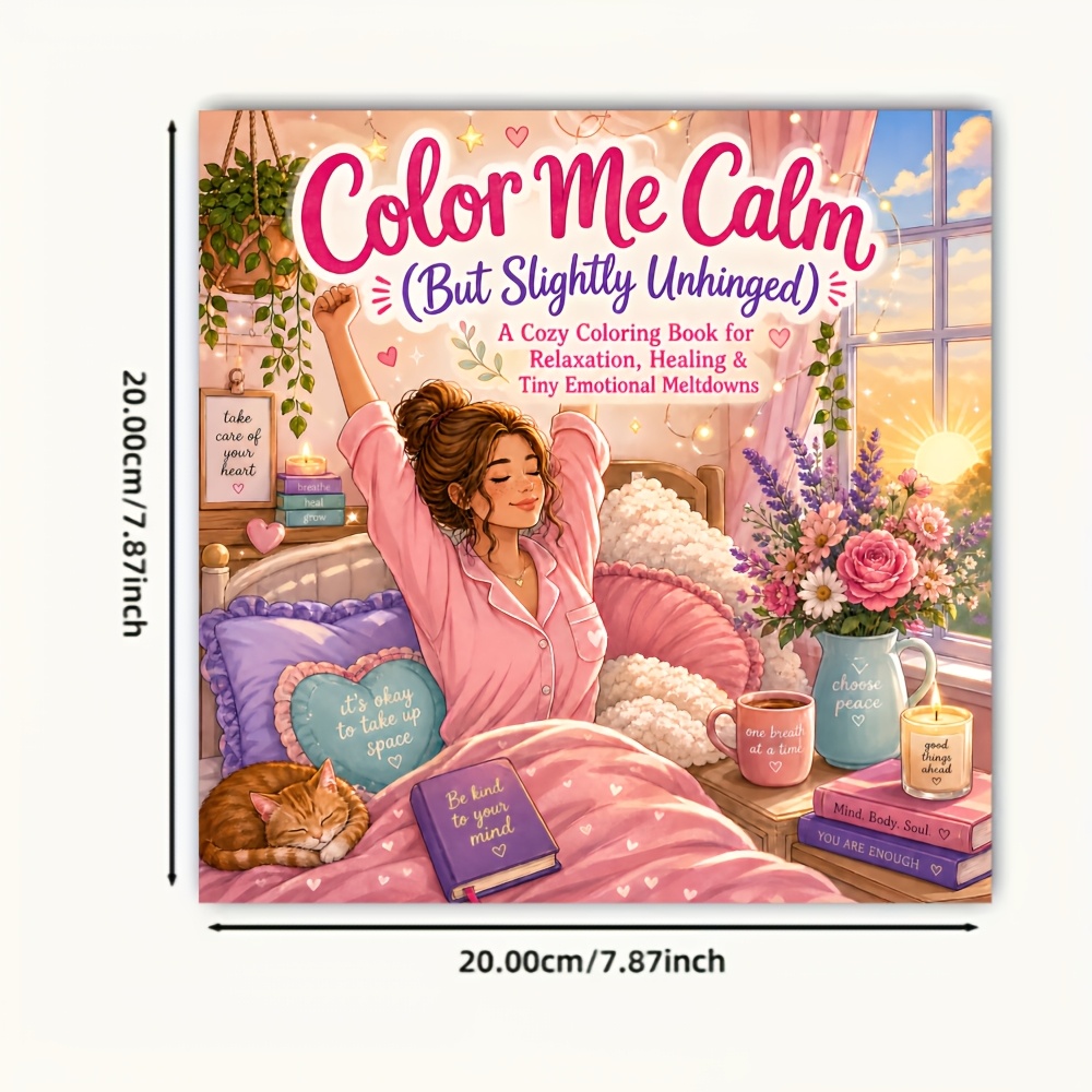 TEMU 1pc Zoco Coloring Book With Theme Of Warm And Comfortable Moments For Girls, Exquisite Patterns, Lines, For Adults To Scenes, May This Coloring