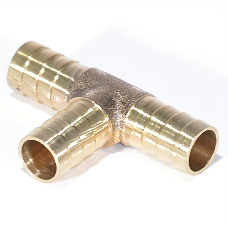 Solid Brass T shaped Three way Fuel Hose Fitting Connector Temu New