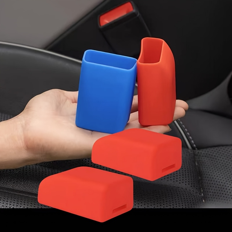 

4-pack Universal Silicone Seat Belt Covers - -resistant Protectors For Car Buckles, , Material, Fits Most Vehicles