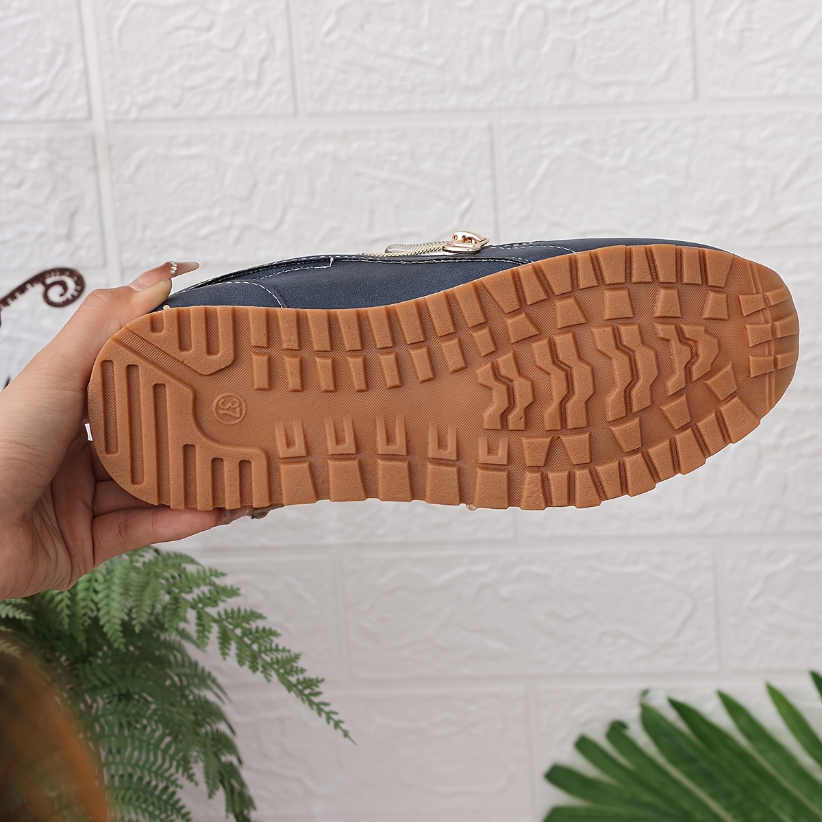 166-23 Navy Blue Women'S Casual Sports Shoes, Suitable for Use During 11 Different Holidays, Comfortable Flat Casual Sneakers for Women, Featuring Double Zipper Closure, Breathable Fabric Upper, Available in Navy Blue And Pink, Round Toe, TPR Sole