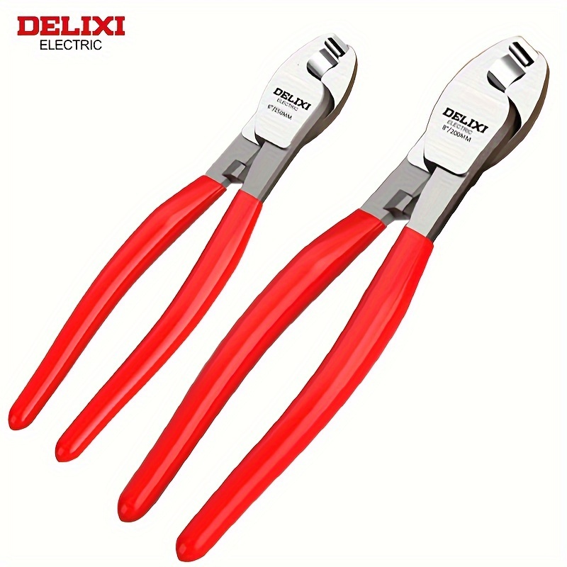 

Ecectric 2pcs Cable Set, 6" & 8", Red Stripper , Electrician's Tool, Steel, For Sharp Cutting Of Cables And Wires