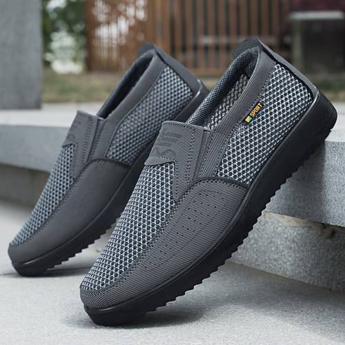 mens breathable slip on casual shoes lightweight fabric upper cushioned eva insole durable rubber sole retro for spring summer fall outdoor