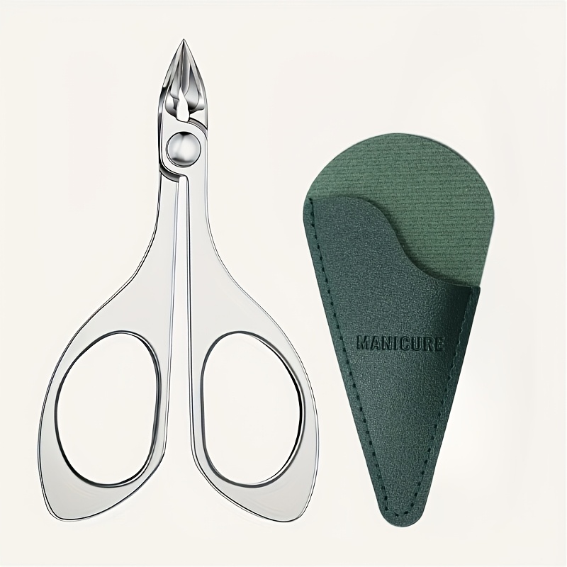 TEMU 1pc Stainless Steel Cuticle Nippers, Handle Cuticle Scissors, Ergonomic Handle Portable Lightweight Nail Tool, Trimming Cuticle And Hangnails,