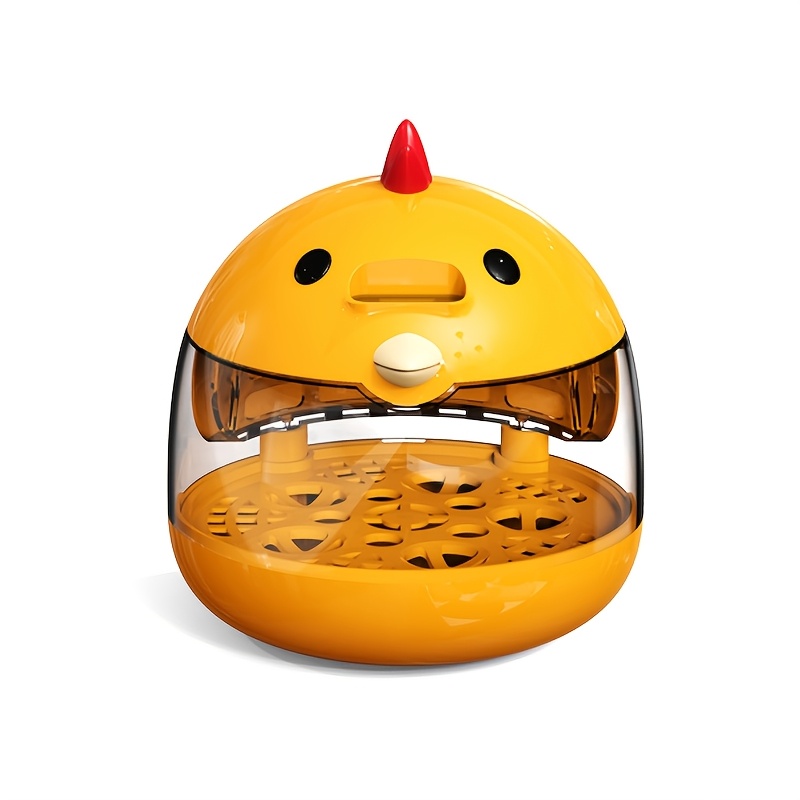 1pc, USB-powered Egg Incubator for 6/12 Small Transparent Shells - Automatic Bird Egg Hatcher with Yellow Plastic Design, Clear Lid for Easy Observation, Compact Animal Incubation Device | Transparent Top Hatchery | Plastic Structure, Detachable Cover, Suitable for Various Egg Types, Ideal for Indoor Use