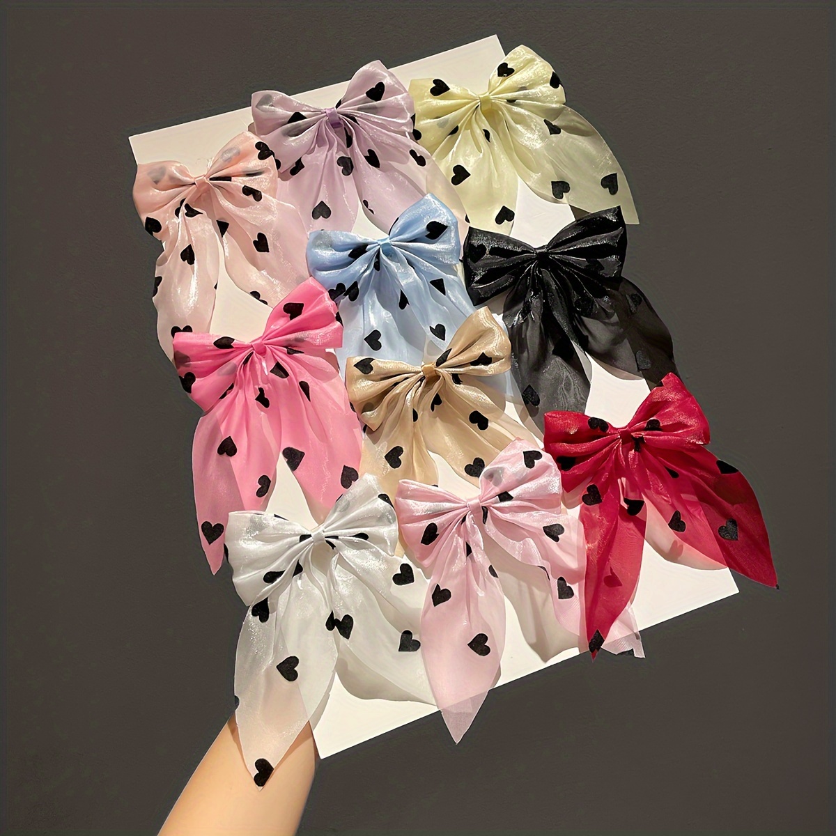 

10pcs Set, Bowknot Barrettes For And Women - Accessories For