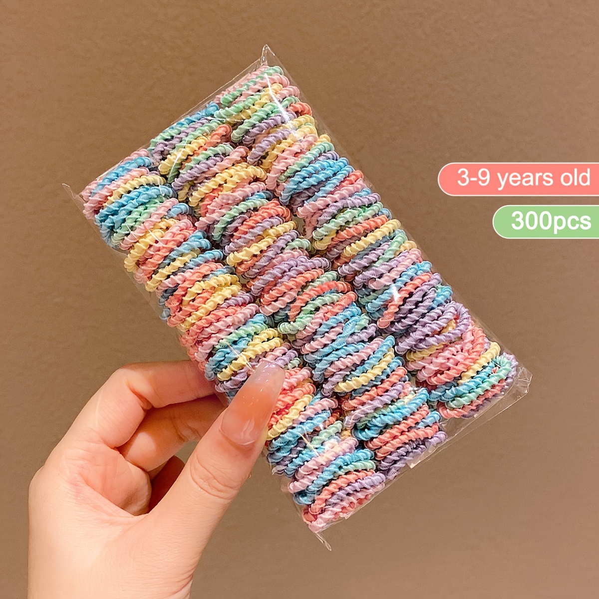 Image of 300pcs Of Colorful Elastic Hair Ties, Cute Little Elastic Durable Hair Ties Hair Additions