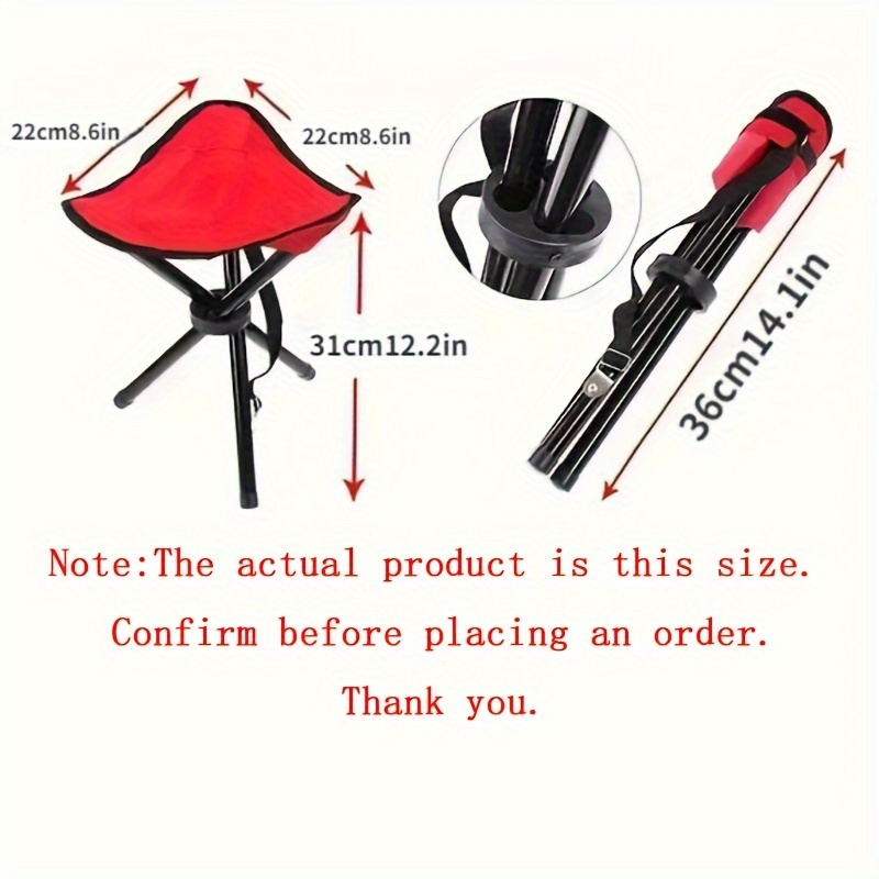 

1pc Lightweight Portable Camping Stool, Durable Small Chair For Outdoor Fishing Beach