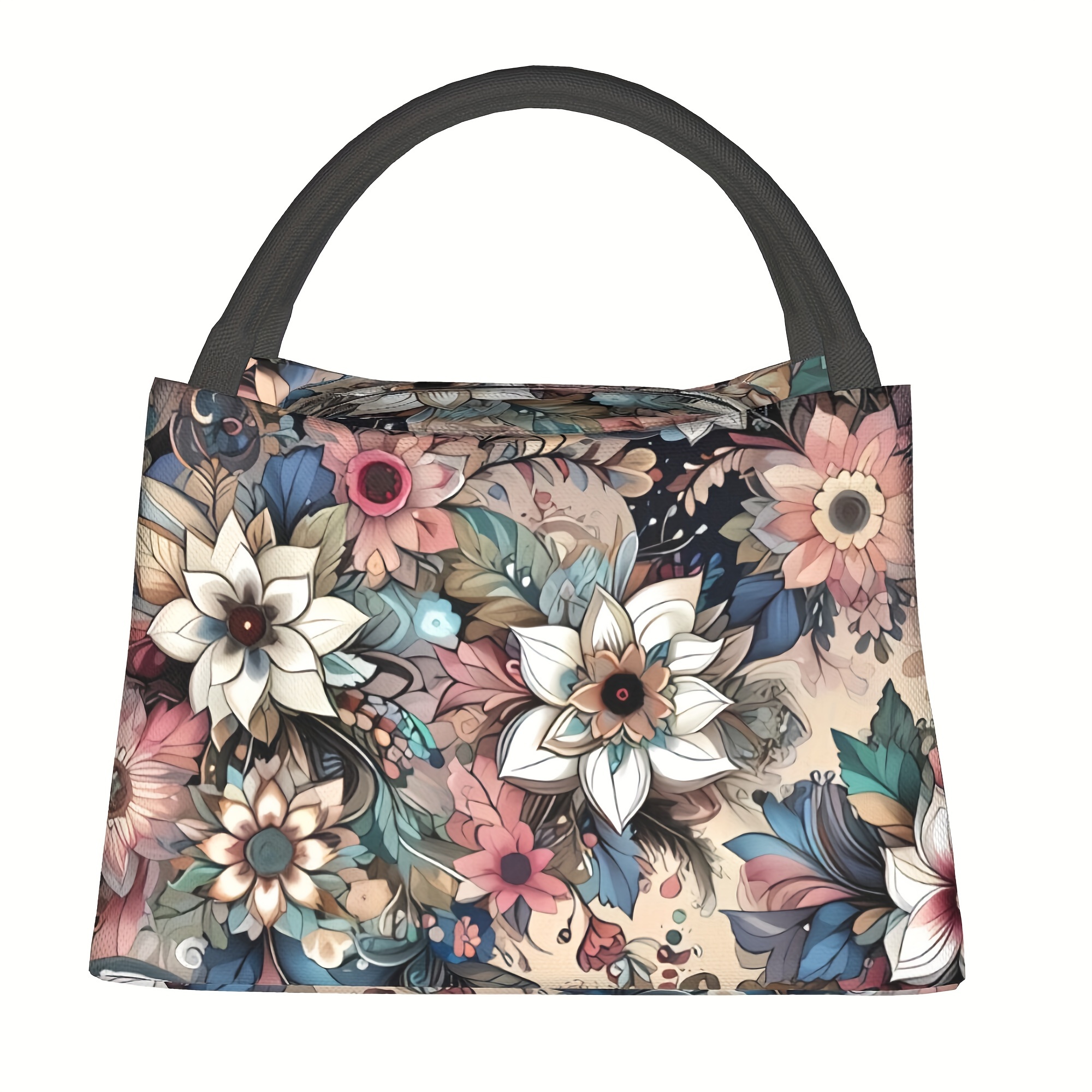 TEMU Motif Floral, Sac Isotherme Réutilisable pour - et Plage, Adapté à , au Restaurant, , sur les Chantiers de Bâtiment et en Extérieur, Cadeau
