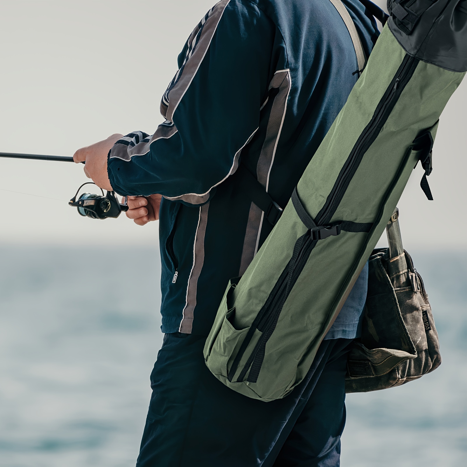 2pcs fishing rod bag high quality oxford fabric fishing pole - Temu Canada