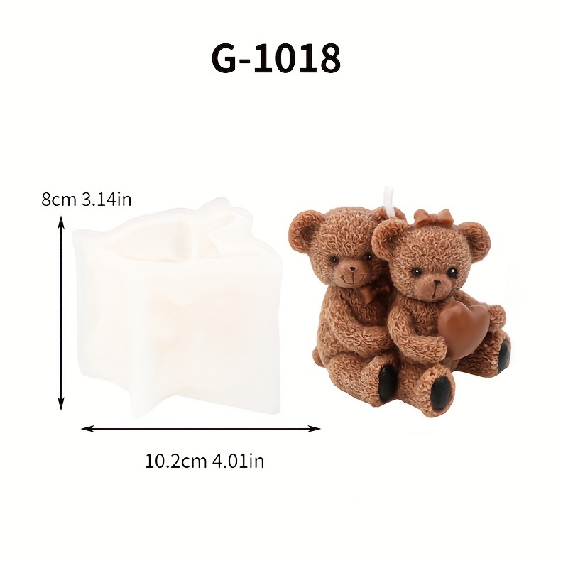 E-shop Teddybär Kerzenform, Gipsornament, Cartoon-Dekoration, Silikonform
