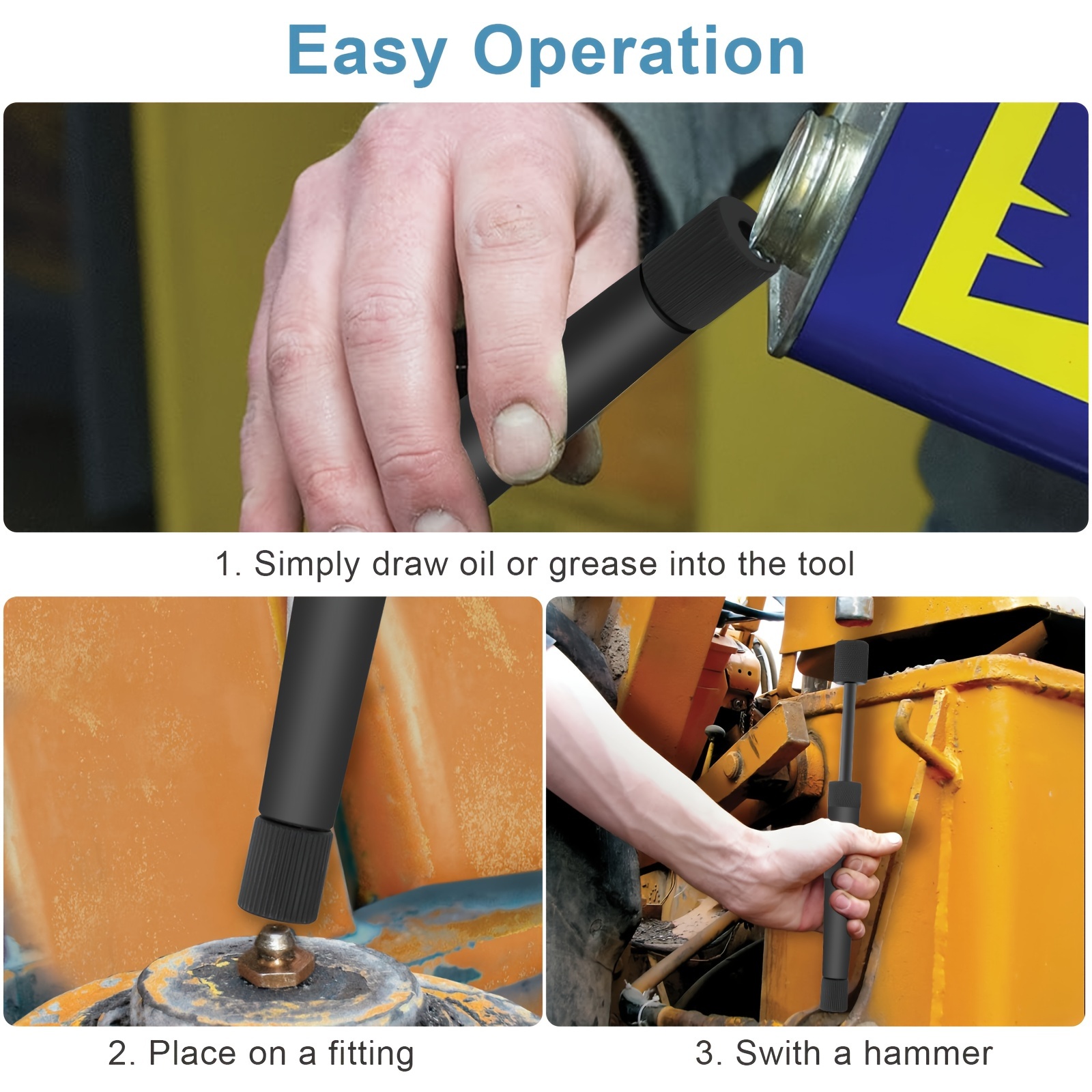 Grease Fitting Cleaning Tool Blcak Steel Manual Repair Tool Temu