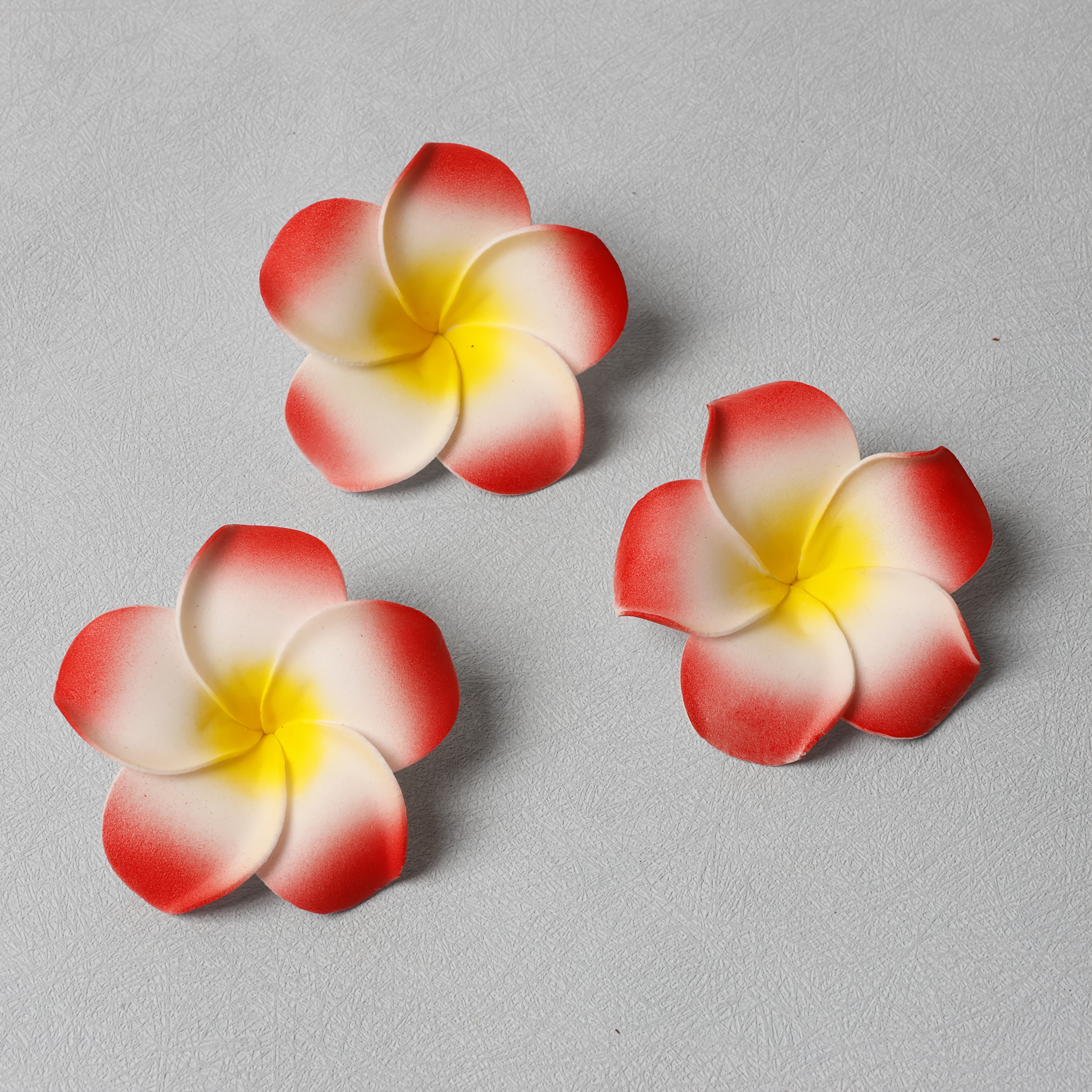 16 pack bohemian style hawaiian floral hair clips colorful pvc flower hairpins for women and girls beach vacation accessory valentines day gift assorted flower shapes Product details 1