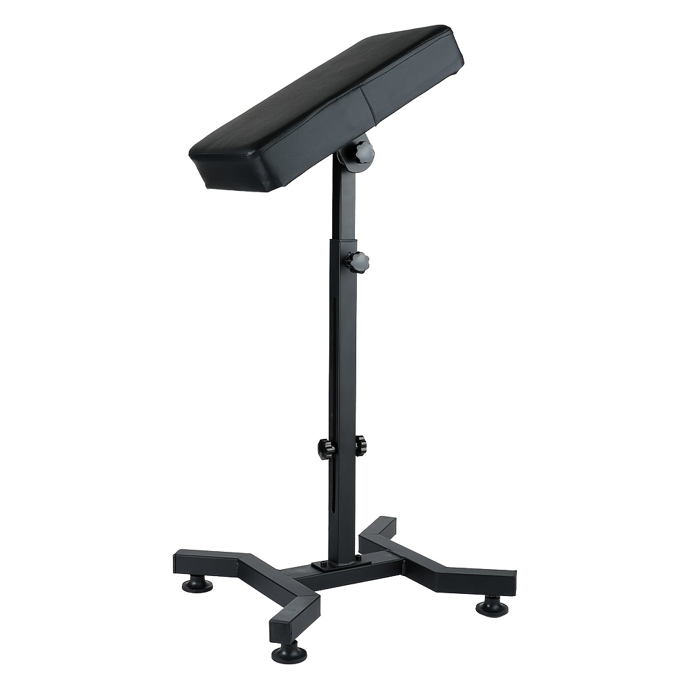 TEMU Adjustable Tattoo Arm Rest Stand, 4-leg Height Adjustable Thickened Soft Cushion Pad Tattoo Armrest Holder, Black Equipment Accessory