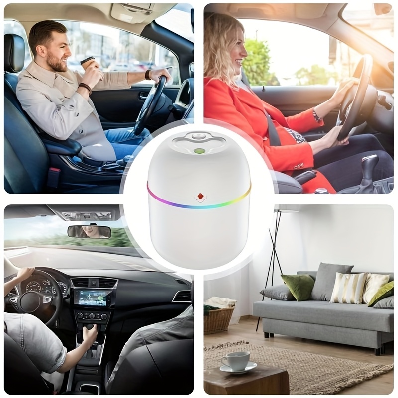 USB-C Home Fragrance Lamps Humidifier Portable, 7 color Light in Room, Desk, Car, Heating & Cooling Air Quality Improvement, No Battery Required, 36V and Below, for Home/Office/Travel, All Users.USB direct charging. New Year. Valentine'S Day.