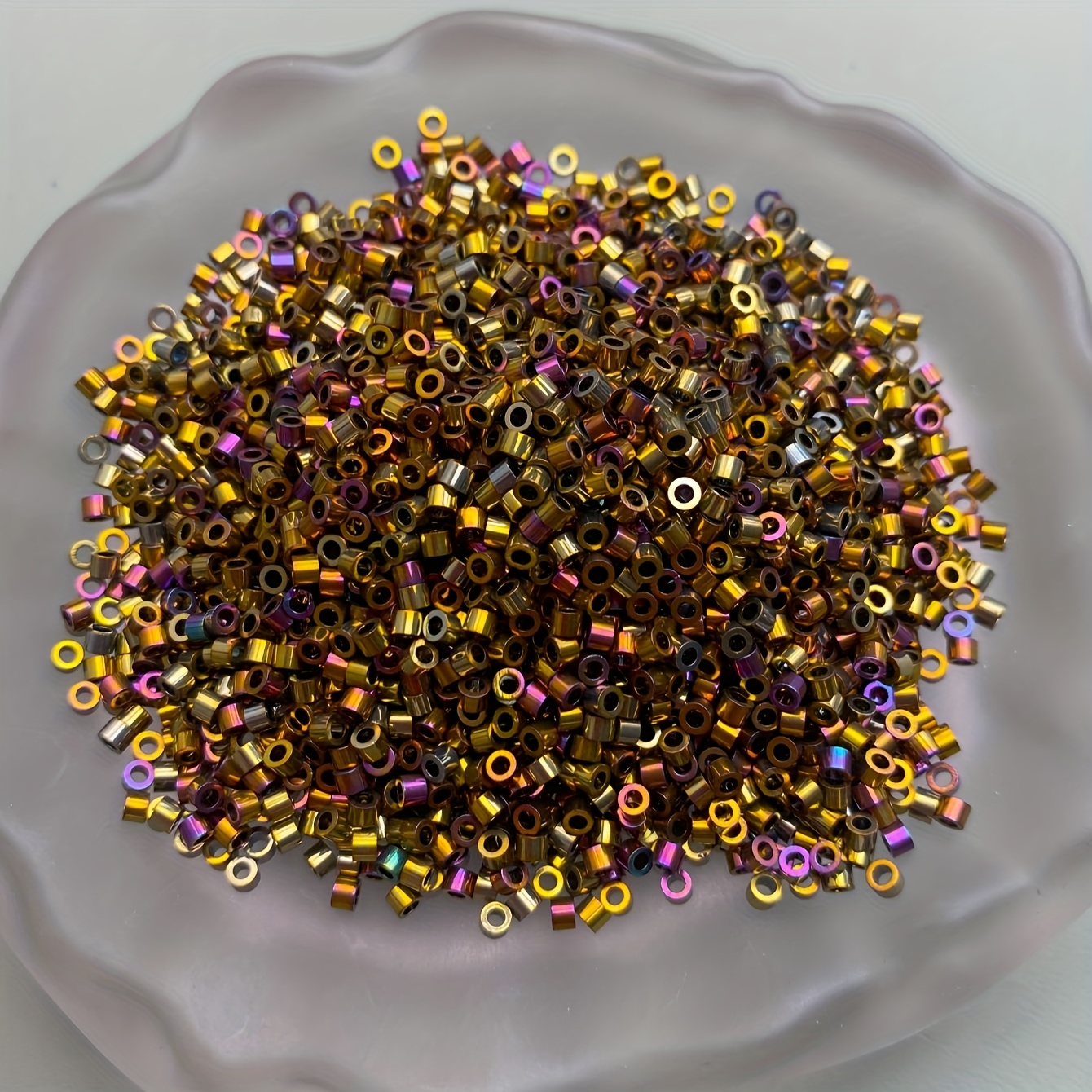 TEMU 1pc 10g 800pcs 2.5mm Electroplated Metallic Color Antique Beads, Fade-resistant, For Diy Bracelets, Necklaces, Handmade Jewelry Making