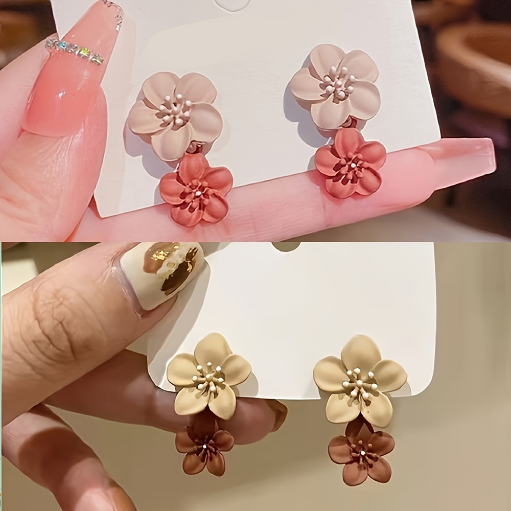 TEMU Of Minimalist And Cute Summer Flower Shaped Women's Earrings, Fashionable For Daily Wear With Women's Earrings