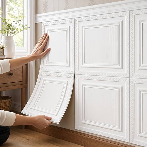 5pcs 10pcs 35x35cm 13 78 13 78in 3d wall stickers self wainscoting living room decoration bedside anti collision sticker