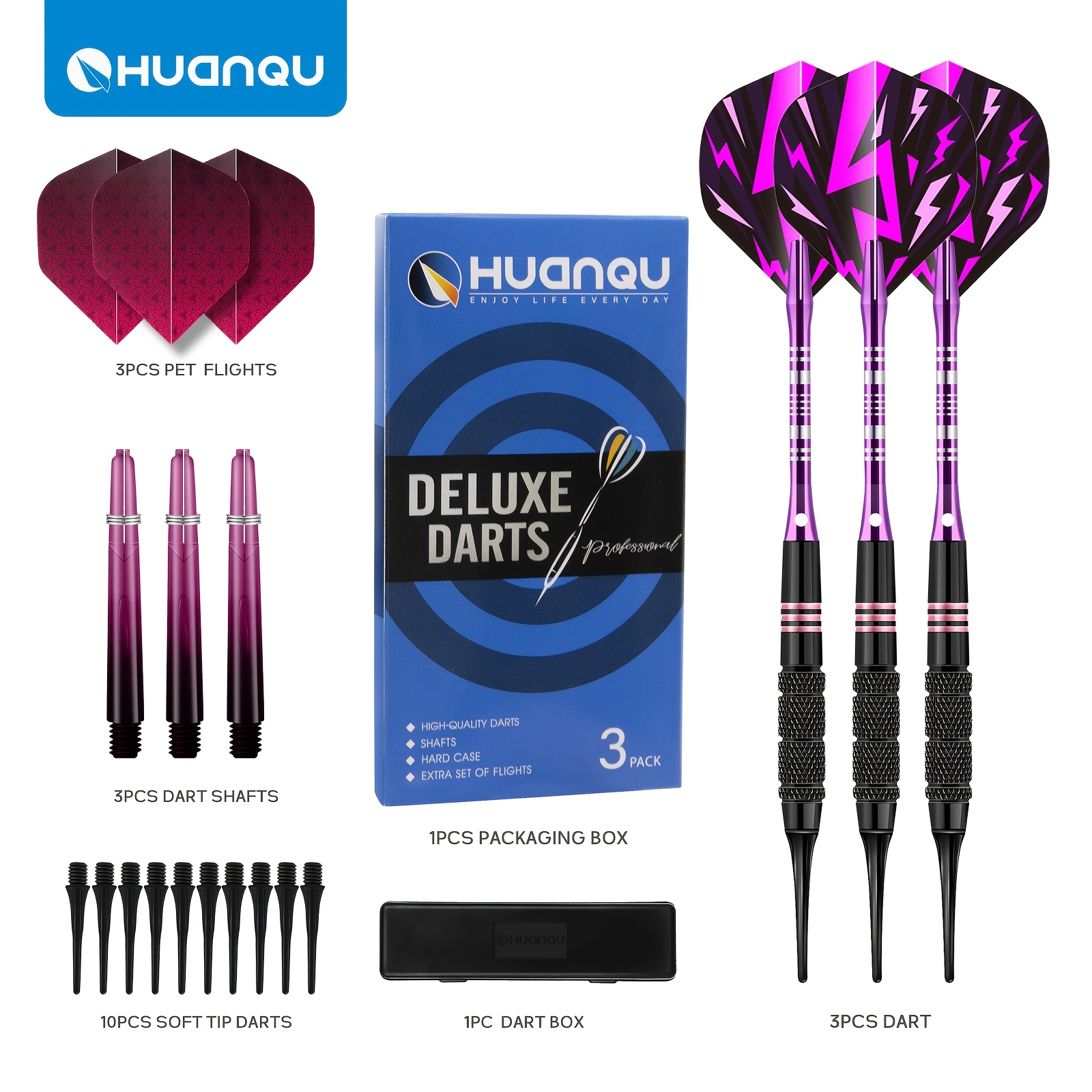 16G Safety Darts 3pcs Professional Dart Set with Extra Flights
