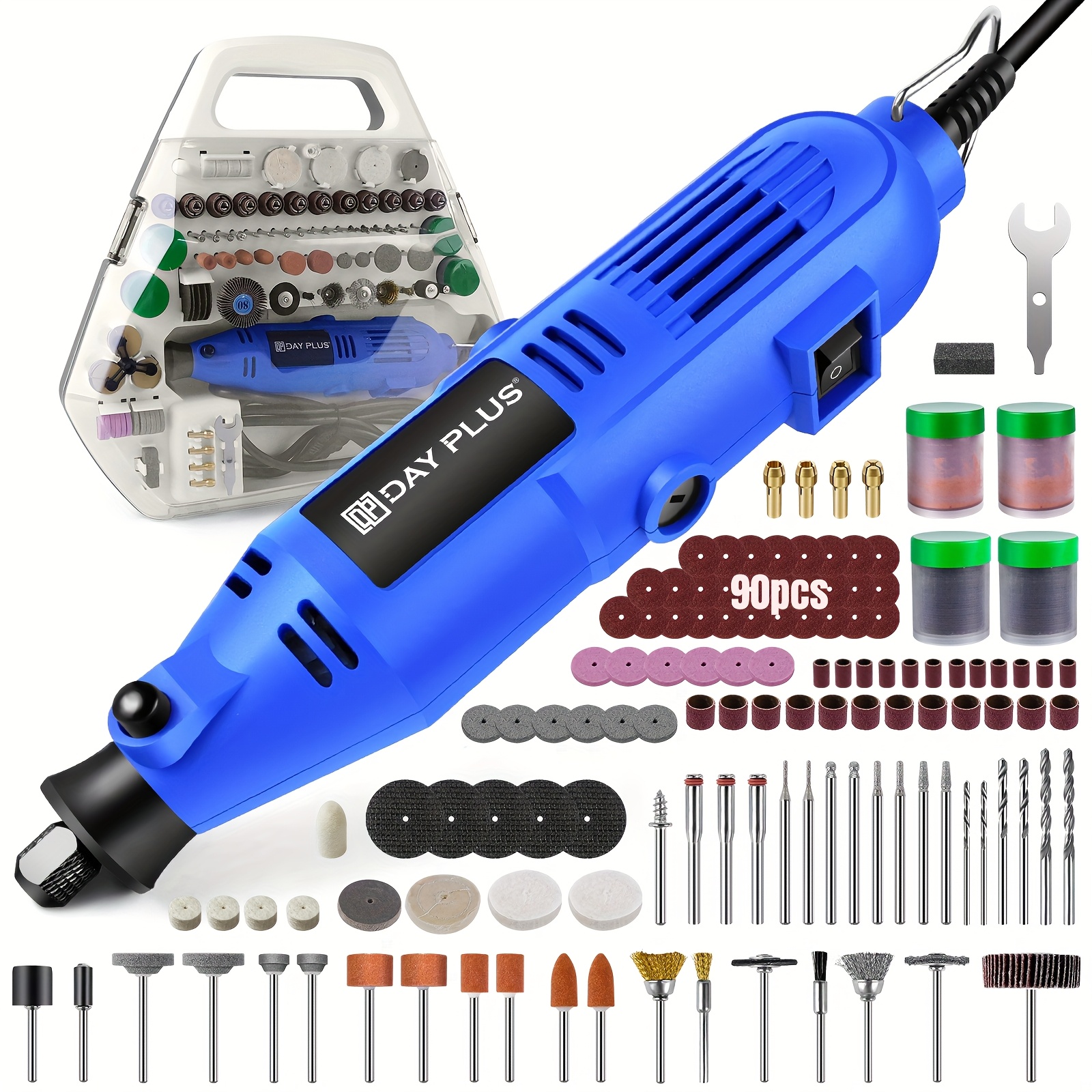 TEMU Rotary Tool With 252pcs Rotary Accessories - Multi Tool Kit - Mini Grinder Tool With Variable - Functional Power Tool For Engraving Drilling