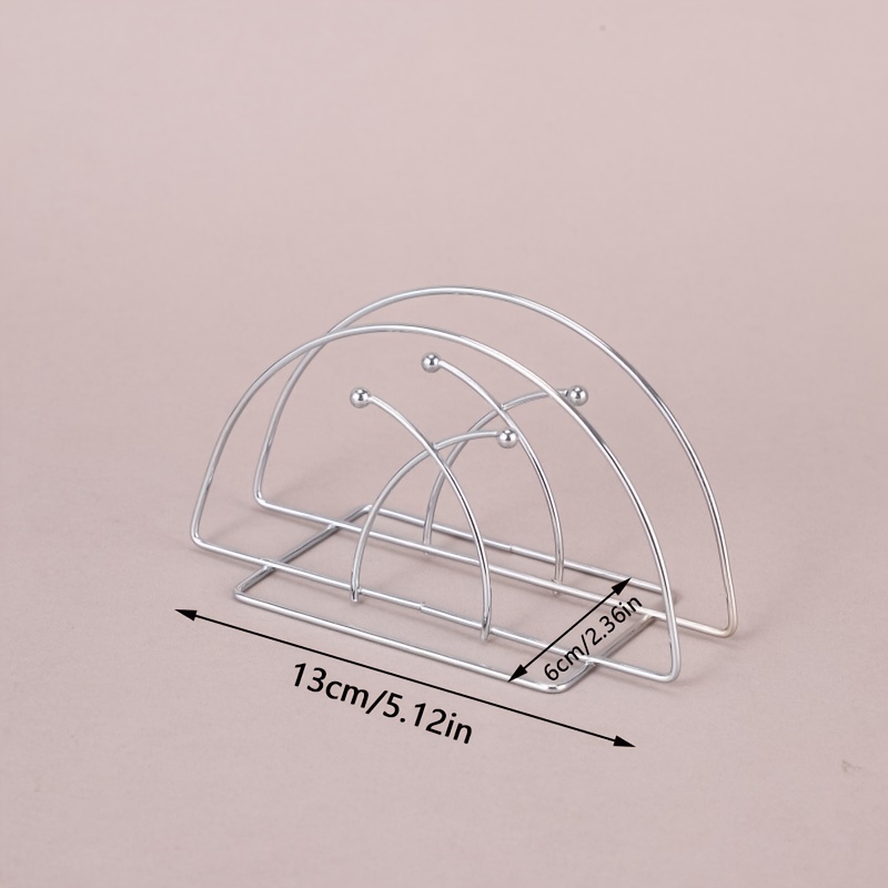 Image of 1pc Metal Stand Tissue Holder, Elegant Tabletop Napkin Dispenser For Home, Kitchen, Restaurant, Christmas, Halloween, Thanksgiving Decor