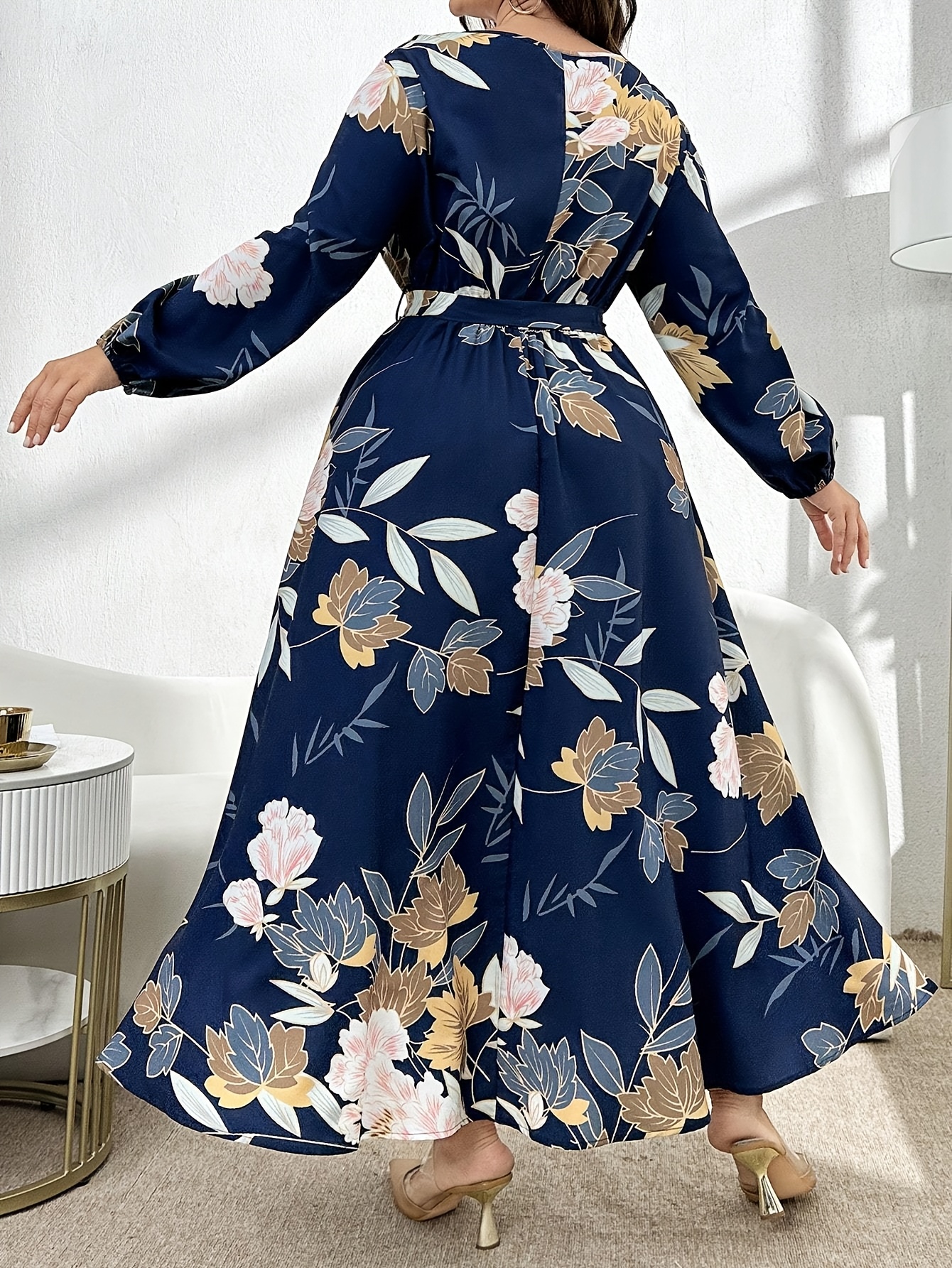 chinese dress ladies Long Sleeve Empire Waist Maxi Dress main image 0