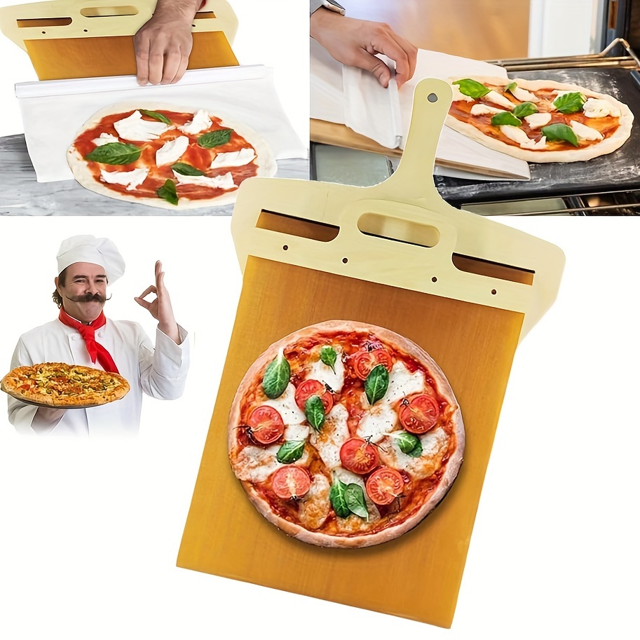 Fledimo Pala Pizza Scorrevole,pala per pizza scorrevole,la pala per pizza  che trasferisce perfettamente la pizza,antiaderente,pala per pizza con  manico,lavabile in lavastoviglie,accessorio per forni : : Casa e  cucina