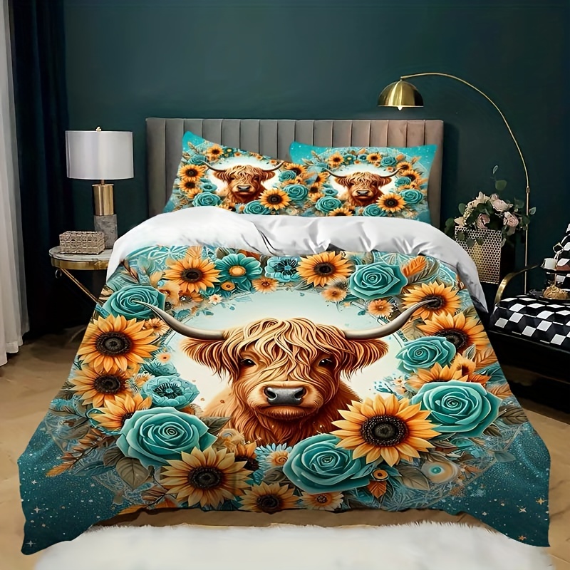 

& Duvet Cover Set - 3pcs Bedding Set , , Polyester, Includes 1 Duvet Cover And 2 Pillowcases, No - For , , , And Dorm Decor