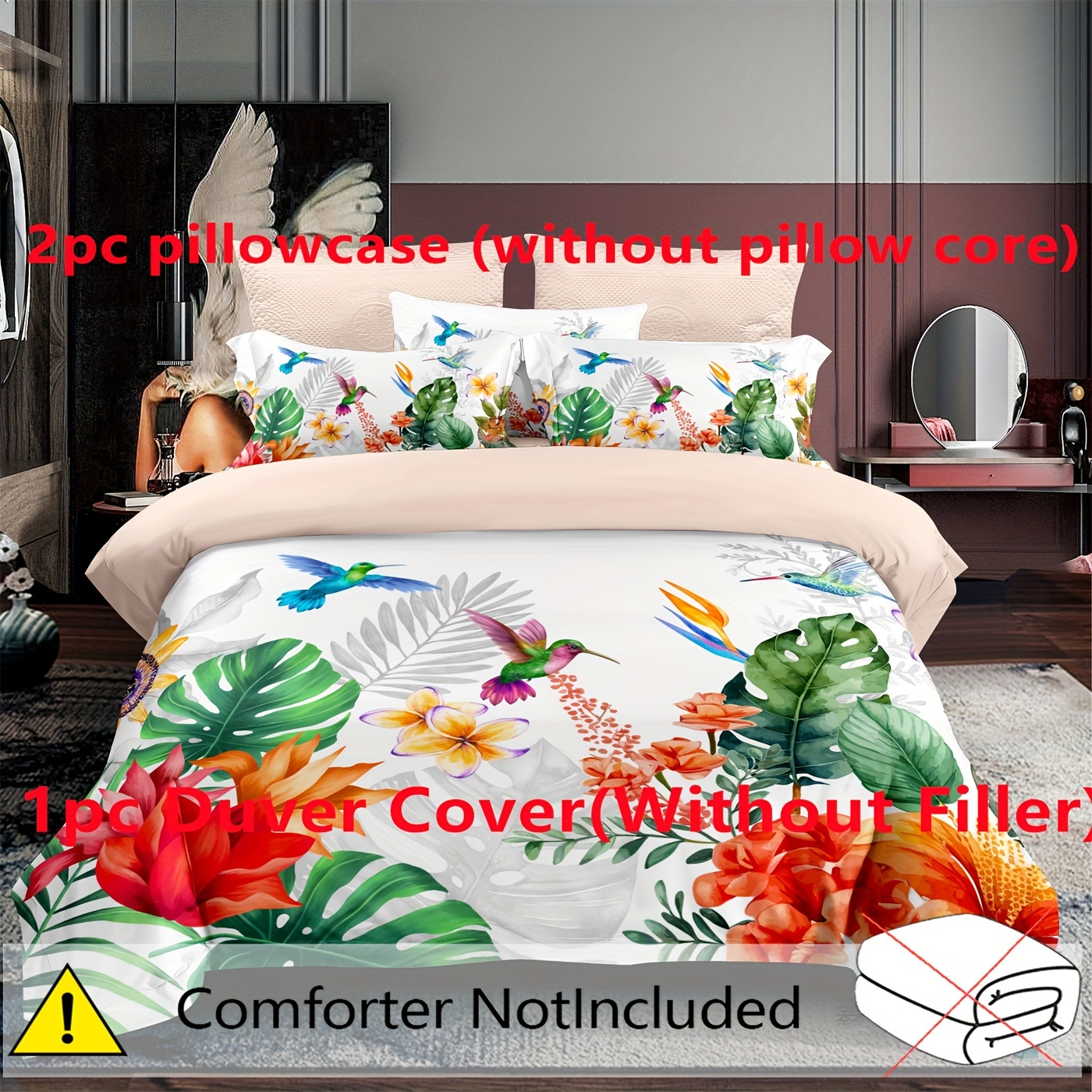 Hawaii Hummingbird And Hibiscus Bedding good Cover Set