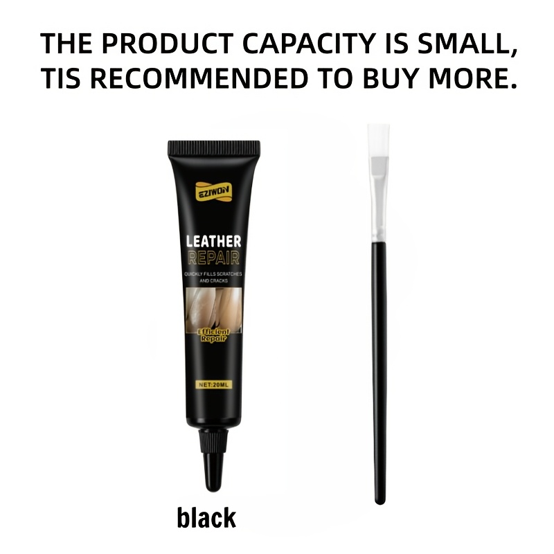 TEMU Pâte de réparation multifonctionnelle noire en cuir PU, couvre efficacement l', le blanchiment, la décoloration localisée et fissures sur les