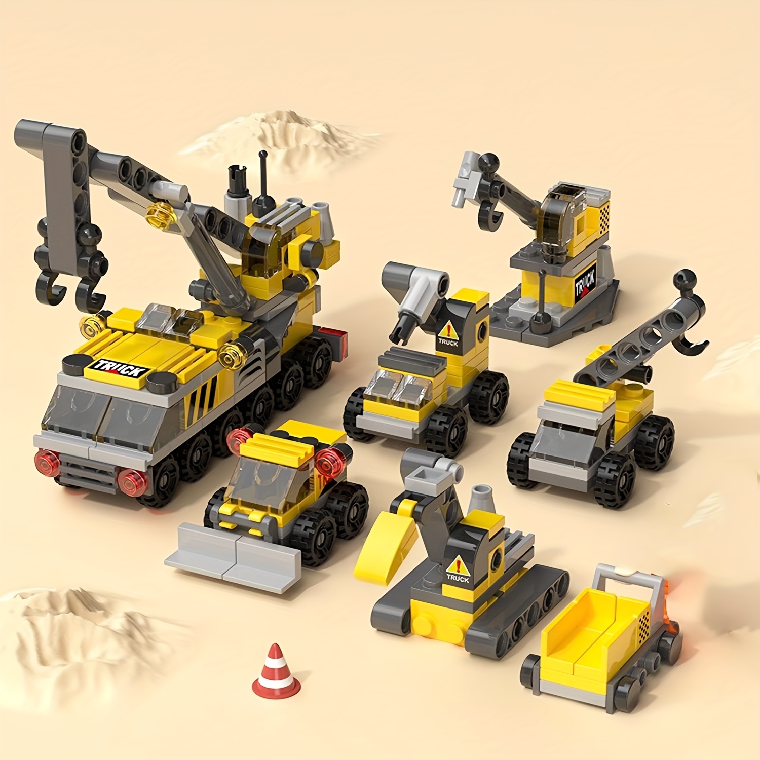 142pcs Mini Building Block Construction Set, 6-in-1 Educational Model