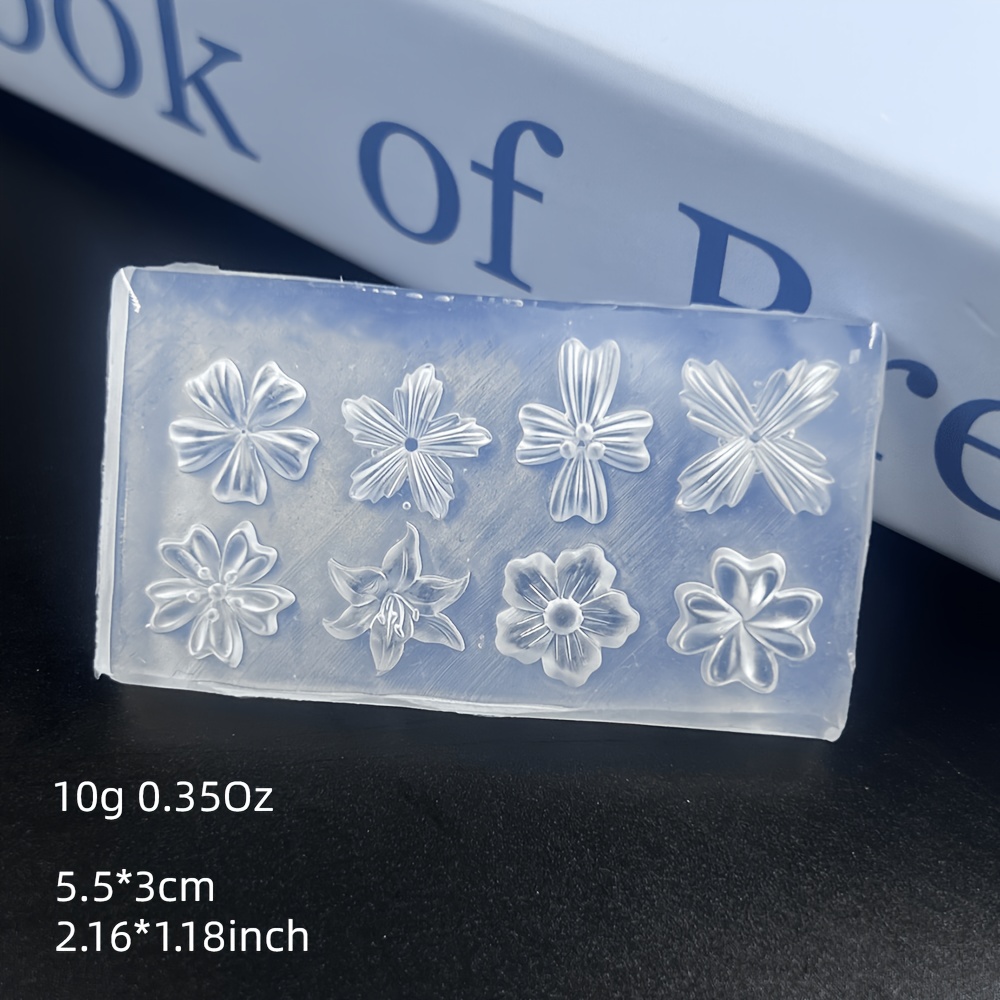 TEMU Moldes de Uñas Florales 3D - Plantillas Florales Grabadas de y Floración para Nail Art, Excelentes Moldes de Arcilla con Forma de Flor de para