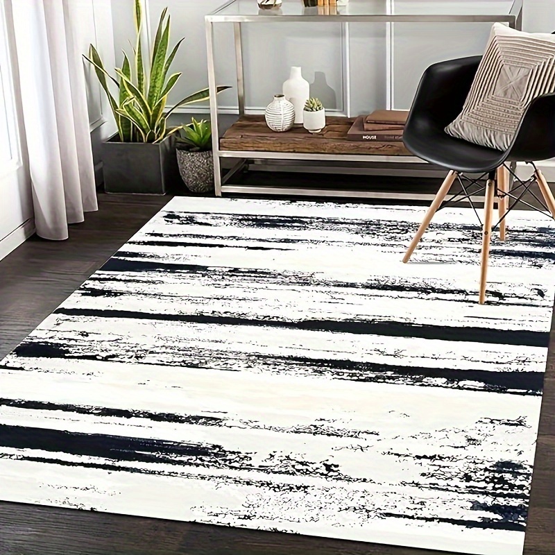 modern abstract stripe area mat - non-slip, machine washable modern abstract stripe area mat - non-slip, machine washable