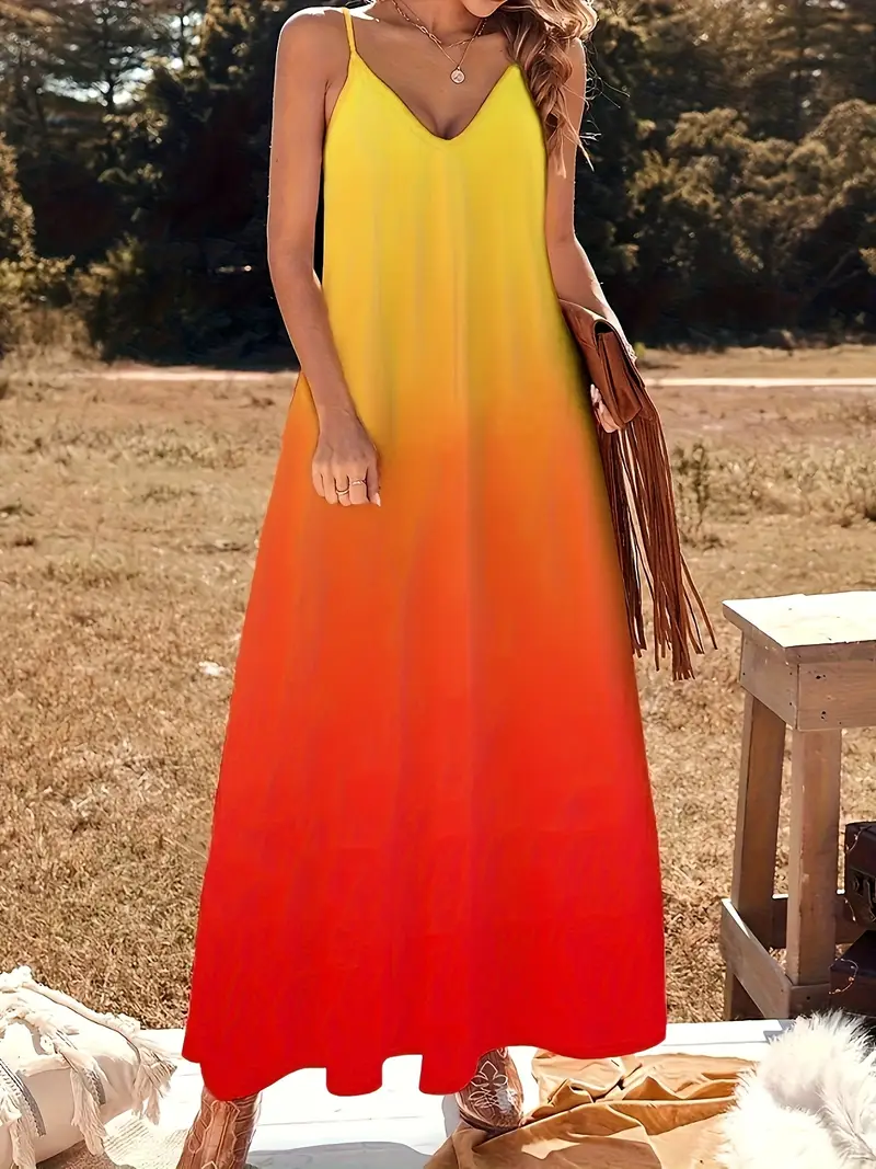 new stylish vacation dress women in vibrant yellow gradient - Temu new stylish vacation dress women in vibrant yellow gradient - Temu