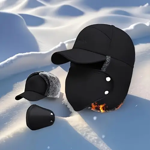 winter hat mens outdoor travel riding cold mask hat plus velvet thickened warm ear cap